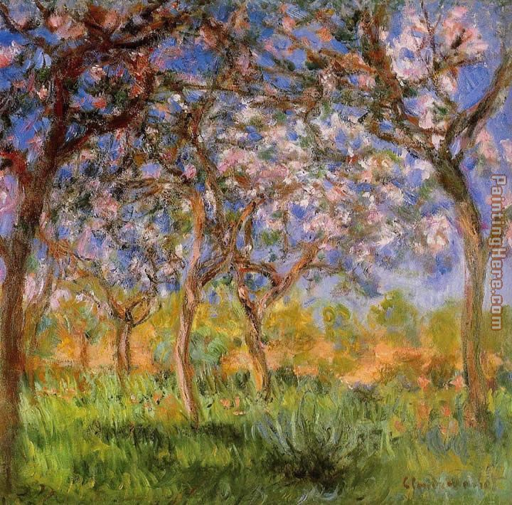 Giverny in Springtime painting - Claude Monet Giverny in Springtime art painting